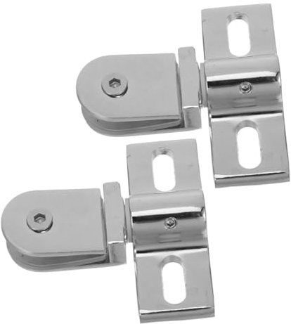 DONFAMDS CharnièRes Pivotantes pour Porte De Douche en Alliage De Zinc 2 PièCes 7 9X7 7X2 Cm CharnièRe De Porte De Douche en Verre Robuste Et Pratique pour Salle De Bain