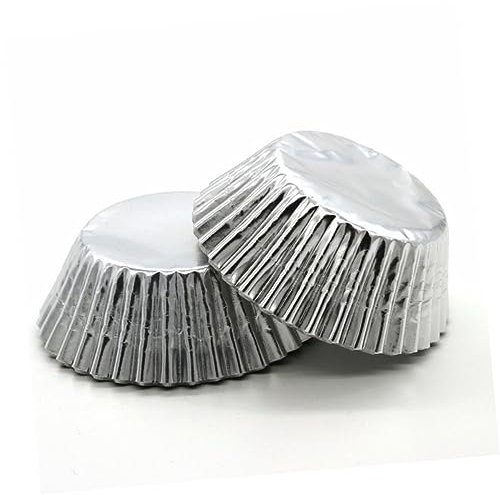 FUNOMOCYA 200 Pezzi Pirottini Muffin Carta Alluminio Addensato Pirottini Torte Cupcake Accessori Cottura Casa