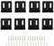HASLED Support Miroir Mural 8 Pièces - Fixation Cadre pour Miroirs 4-6 mm - Crochet Mural en Acier Inoxydable avec Vis et Cheville