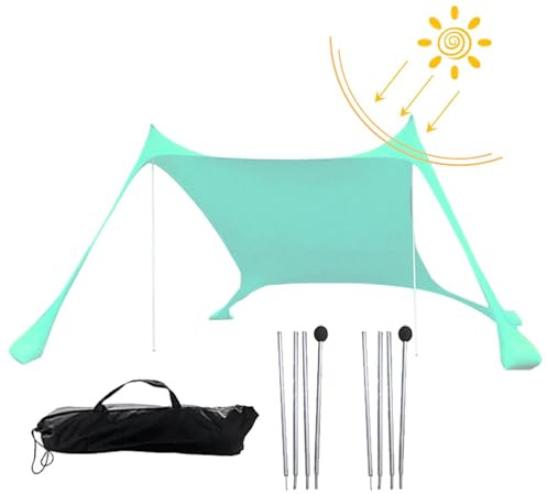 De Playa – De Playa con protección UPF 50+, Parasol portátil para Camping, pabellón de Viaje | para Exterior con Base de, Estructura Plegable, Techo