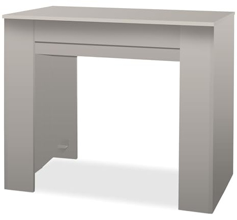 FRANKYSTAR Fortino - Consolle Tavolo Allungabile 91x50/250 cm con 4 Prolunghe in Melaminico Antigraffio Tortora