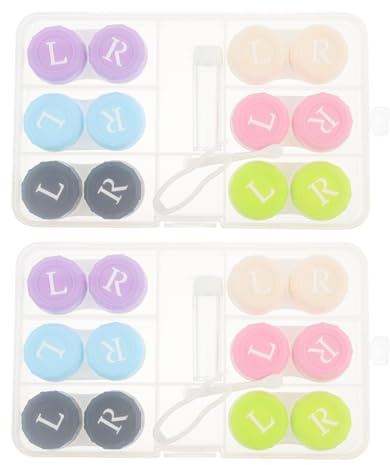 Mikikit Étui pour Lentilles de Contact Boîte de Rangement Étanche Kit de Voyage pour Objectifs Inclus Boîte de Protection pour Lentilles