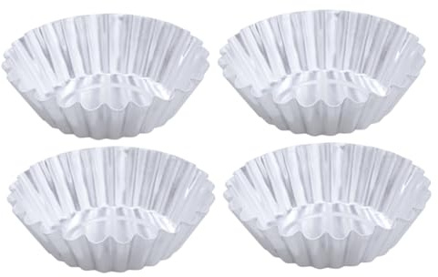 Warmhm 10pcs Baking Cups Nonstick Ripple Egg Tart Moulds Cupcake Muffin Baking Cups Tartlets Pans for Easy Release Quick