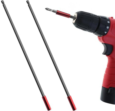 2 Pezzi Portainserti Lungo per Avvitatore, 300 mm Prolunghe Portainserti | Porta Inserti Magnetico Lungo Esagonale da 1/4, Prolunga Avvitatore, per Avvitatori Elettrici, Trapani