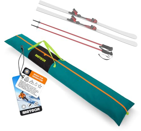 meteor Sac de Ski Croma 180 cm – Housse de Ski imperméable Pliable en Polyester 600D avec poignées ergonomiques