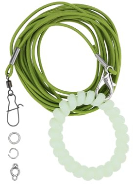 LT Easiyl Bird Harness Flying Training Rope 3M for Parrots Pigeons and Budgerigars with 4# Ring (Green)