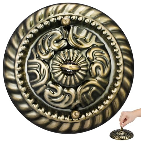 Alipis Baldacchino per Lampadario in Metallo Anticato Verde, Piastra di Copertura da Soffitto per Kit Luci a Sospensione, Supporto Durevole e Facile da Installare per Illuminazione Domestica