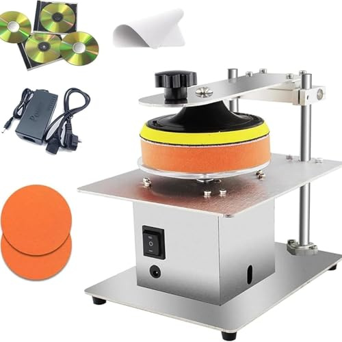 ZHPPED Macchina per la Pulizia e la Riparazione di Dvd/CD, Macchina per la Riparazione di Dischi, lucidatrice semiautomatica, Macchina per la lucidatura di Dischi CD/Dvd, per Dvd e CD graffiati
