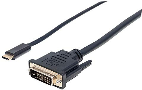 MANHATTAN 152457 Adaptador DE Cable DE VÍDEO 2 M USB Tipo C DVI Negro
