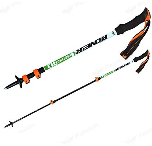 WangLx Trekking Pole Wanderstöcke Verstellbare Falt Teleskop Stöcke Mit Eva Rutschfester Griff, Wolframstahlspitze, Bruchfestem Carbon Material, White