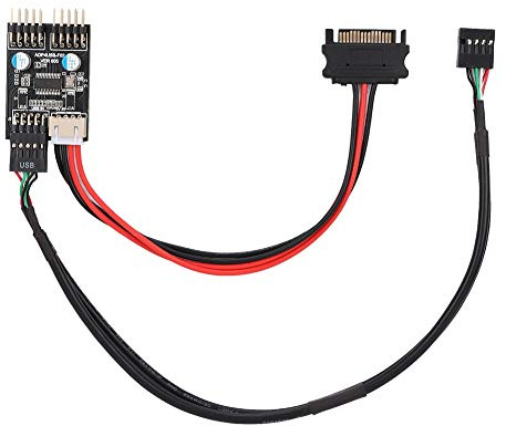 1 Port USB à 2 Ports mâles Header USB 2.0 9 Broches vers Un concentrateur d'extension 9 Broches avec câble d'alimentation SATA USB 2.0 9 Broches vers Un connecteur 9 Broches