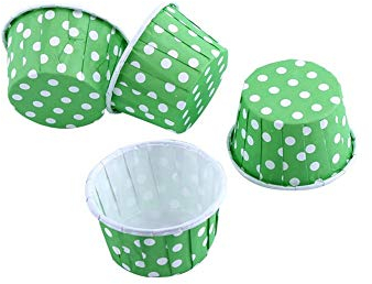 Baking Cases,100pcs Paper Cake Rainbow Cupcake Liner Case Wrapper Muffin Baking Cup 8 Cupcake Liners for Party Wedding Birthday Xmas (Green)