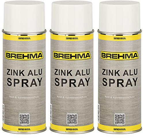 3x Zink Alu Spray Rostschutz Korrosionsschutz 400ml hell Grundierung
