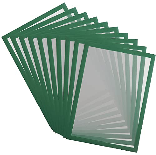 Tarifold Es 195235 Magneto Pro 10 Informationsrahmen magnetisch A4 für Dokumente, Hinweise, Schilder, Austausch und schnelles Einsetzen - magnetische Rückseite, Grün, 10 Stück