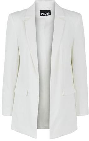 PIECES Damen Pcbozzy Ls Loose Blazer Noos Bc Klassischer Blazer, Cloud Dancer,L