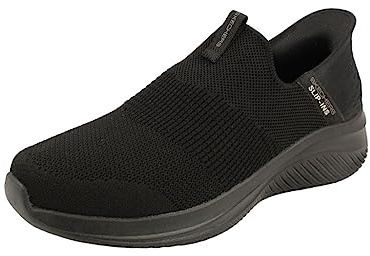 Skechers Men's Ultra Flex 3.0 Smooth Step Sneaker, Black Knit Trim, 12 UK