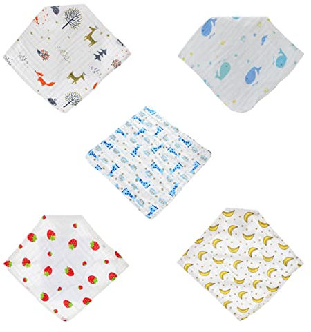 TOYANDONA 5stücke Baumwolle Waschbar Für Kleinkinder Sabberlätzchen Mit Hübschem Design Passend Für Jungen Und Mädchen