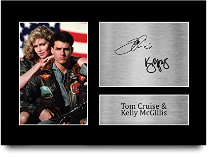 HWC Trading A4 Tom Cruise & Kelly McGillis Top Gun Maverick & Charlie Los Regalos Imprimieron La Imagen Firmada Del Autógrafo Para Los Fans De La Memorabilia De La Película - A4