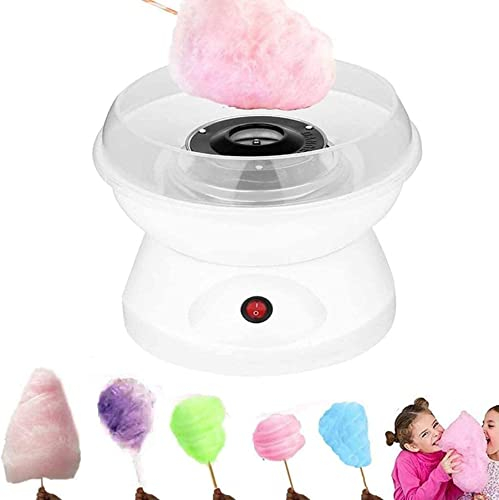 Machine à barbe à papa Machine à bonbons | Pour sucre ou bonbons durs | Appareil à barbe à papa pour anniversaire d'enfant, mini maison DIY pour enfants Machine à barbe à papa 220 V EU,Blanc