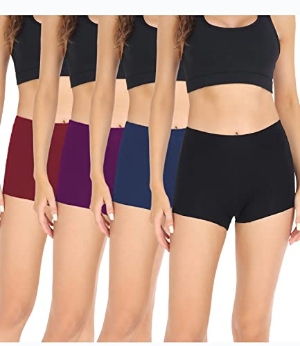 wirarpa Pojkshorts för kvinnor, trosor, bomull, underkläder, boxershorts med bomullsgren, 4-pack, 3XL