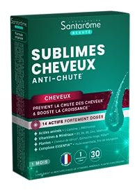 Santarome - Sublimes Cheveux Anti-Chute - Complément alimentaire anti-chute cheveux - Vitamines B6, B8, Cheveux de Vénus - 30 comprimés - 1 mois - France