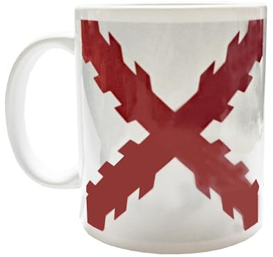 Tiendas LGP - Taza Cerámica, Cruz de Borgoña, Decorada con impresión fotográfica 3D.