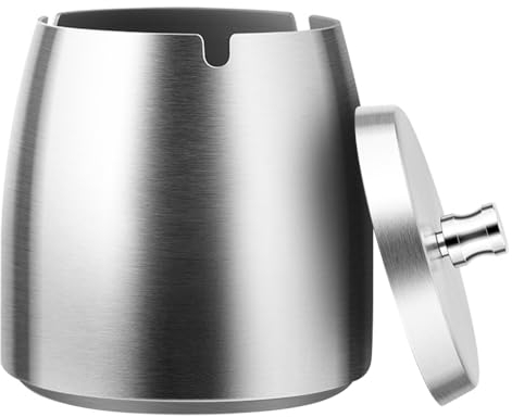 Salubohum pattumiera da tavolo，cestino cameretta，Base antiscivolo, design in acciaio inossidabile, adatto per l'uso in ufficio domestico, soggiorno e bagno（12 * 10 * 10cm）(Argento)