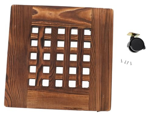 BESPORTBLE Plateau Amovible pour Pot de Fleurs en Bois, avec roulettes et Frein, Support Robuste pour Jardinière, Facile à Déplacer