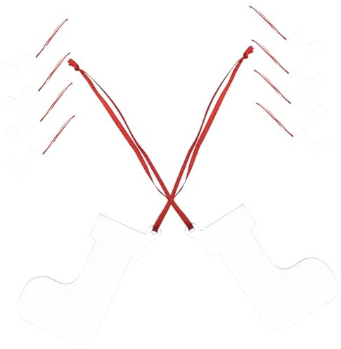 HAWILLOSCH 10stücke Klar Acryl Ornament Anhänger Für Weihnachten Diy Blanko Mit Wärmeübertragung Für Weihnachts-layout-requisite Weihnachtsdeko Hängender Weihnachtsbaumschmuck