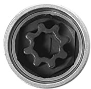 Hanzete Anti-theft Screw Socket Wrench Tool Security Master Locking Wheel Nut Key 809 / J 17mm Socket Replacement for A6 A3 A4 A5 TT
