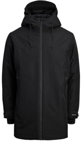 JACK & JONES Jcofusion Technical Parka Sn, Negro, L, Negro, L