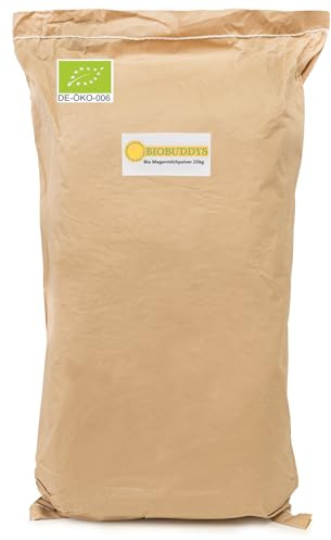 Bio Magermilchpulver 25 kg | Milchpulver zum Backen, für Kaffee, Eis, Joghurt und Desserts
