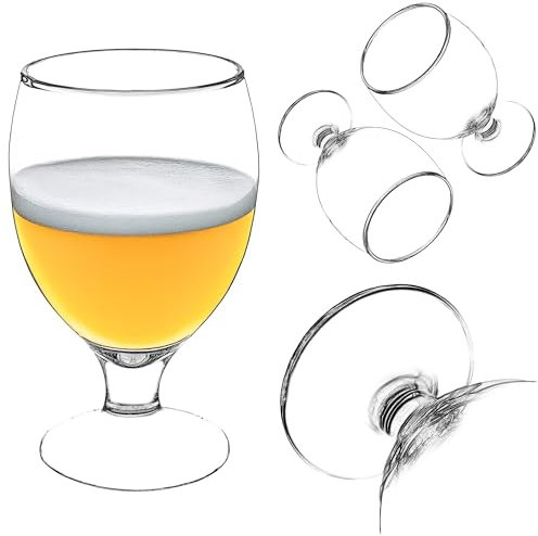 KADAX Juego de vasos de cerveza, 370 ml, vasos de cerveza, vasos de cerveza, vasos de cerveza para pils, cerveza ligera, trigo y artesanal, vasos de cerveza, vasos para cerveza, vasos de cerveza de