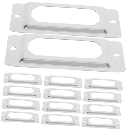 Uonlytech 50stücke Metall Etikettenhalter Für Schranktüren Bücherregale Geschenkboxen Mit Glatter Oberfläche Und Einfacher Etikettenbefestigung