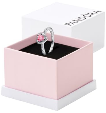 Heart Sterling Silver Ring with Fancy Pink and Clear Cubic Zirconia