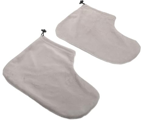 LALADEFIEE Fundas para Pies de Algodón Cera de Parafina para Terapia y Cuidado, Cómodas y Mejoran la Absorción, Ideales para Spa en Casa,