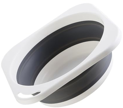 Gogogmee Bassine Pliable Multifonction Portable pour Vaisselle Lavage de Vêtements et Usage Bac de Rangement Léger et Compact pour Cuisine et Camping Gris Moyen