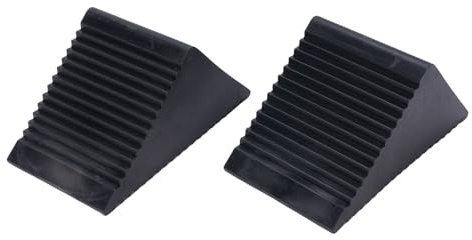 2PCS Calzos de Rueda de Goma Compactos para Cortacésped y Scooters a Gas Bloques de Seguridad 5x3x2 5in Antideslizantes para Estacionamiento y Almacenamiento