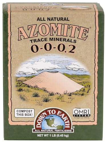 Nere till jorden alla naturliga gödselmedel azomit pulver spårmineraler 0-0-0,2, 0,5 kg minilåda organiska viktiga mineraler för att förbättra växttillväxten