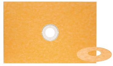 Schluter Kerdi Prefabricated Sloped Shower Tray - Waterproof, Ready to Tile - Lightweight Polystyrene, 38 Length, 60 Width, Center Outlet Position - KST965/1525