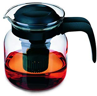 Simax 8593419327629 MATURA Teekanne mit Tee-Einsatz aus Kunststoff 1L one size, transparent