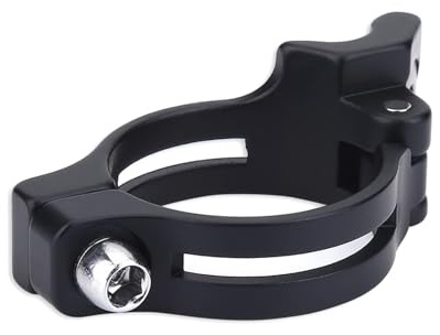 Umwerfer Schelle, Legierungsbremse an der Vorderen Umwerferklemme Umwerfer Adapter 31,8/34,9 mm Schwarz(34.9mm)