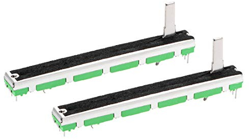 sourcing map 2St Fader Variable Widerstände Potentiometer Gerade Schiebe B503 50K Ohm Linear Doppelpotentiometer zum Dimmen 75mm