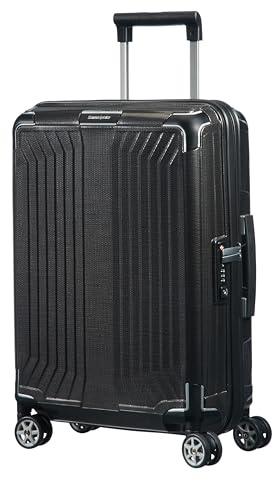Samsonite Lite-Box - Premium Handgepäck Koffer 55x40x20 cm, Hartschalen Kabinentrolley, Ryanair-/EasyJet-kompatibel, Leicht, 2.20 KG - 38L - Schwarz