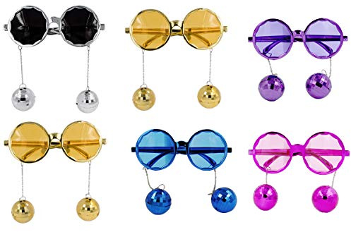 Carnavalife Pack de 6 Gafas de Sol de Nochevieja para 2021, Monturas Gafas del Año Nuevo,Vasos de Navidad y Happy New Year para Fotografía, Disfraces de Accesorios para Fiestas