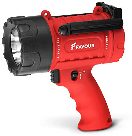 Favour Luce LED da Lavoro Industriale, Luce di Alta Qualità da Cantiere con Treppiede – Luce LED Perfetta Impermeabile e Resistente all’Acqua per Lavori sulla Macchina con Pratica Maniglia