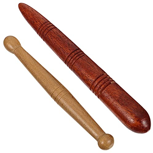2 Pcs Holz Massage Stangen Tragbare Massage- Stick Werkzeuge Trigger Punkt Massager für Gesicht Hals Zurück Füße (Stil 2)