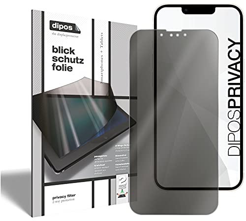 dipos 1x Blickschutzfolie kompatibel mit Apple iPhone 13 Pro Max, Anti-Shock Schutz-Folie, für die Sitznachbarn bleibt das Display schwarz