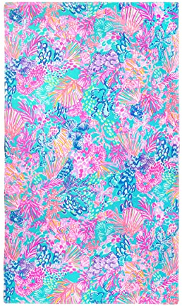 Lilly Pulitzer Oversized Pool/Beach Towel, 40 x 70, Large Terry Cloth Towel for Adults, Splendor in the Sand