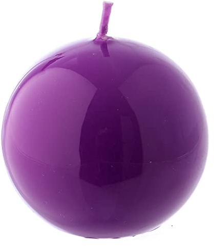 Holyart Bougie Sphère Brillante Ceralacca diam. 6 cm Violet